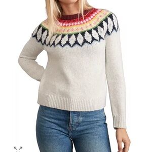 Marine Layer Women's Colorful Fair Isle Sweater Small